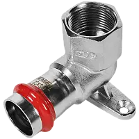 ROMMER Угольник настенный с креплением ВПр-ВР 22х3/4 из нержавеющей стали прессовой, арт. RSS-0011-002234