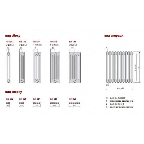 Purmo Delta Laserline AB 3057 10 секции стальной трубчатый радиатор