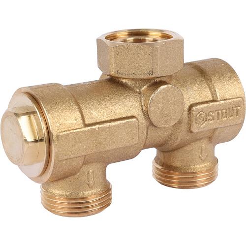 STOUT Комплект трехходового клапана для котла + бойлера 3/4 Kvs 4,4 м3/ч SFB-0001-000001