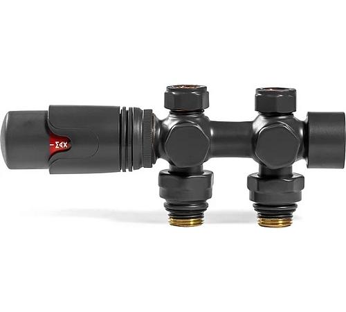 Arbiola SMART DUO 1/2 M30x1,5 (Антрацит) Узел нижнего подключения универсальный с термоголовкой